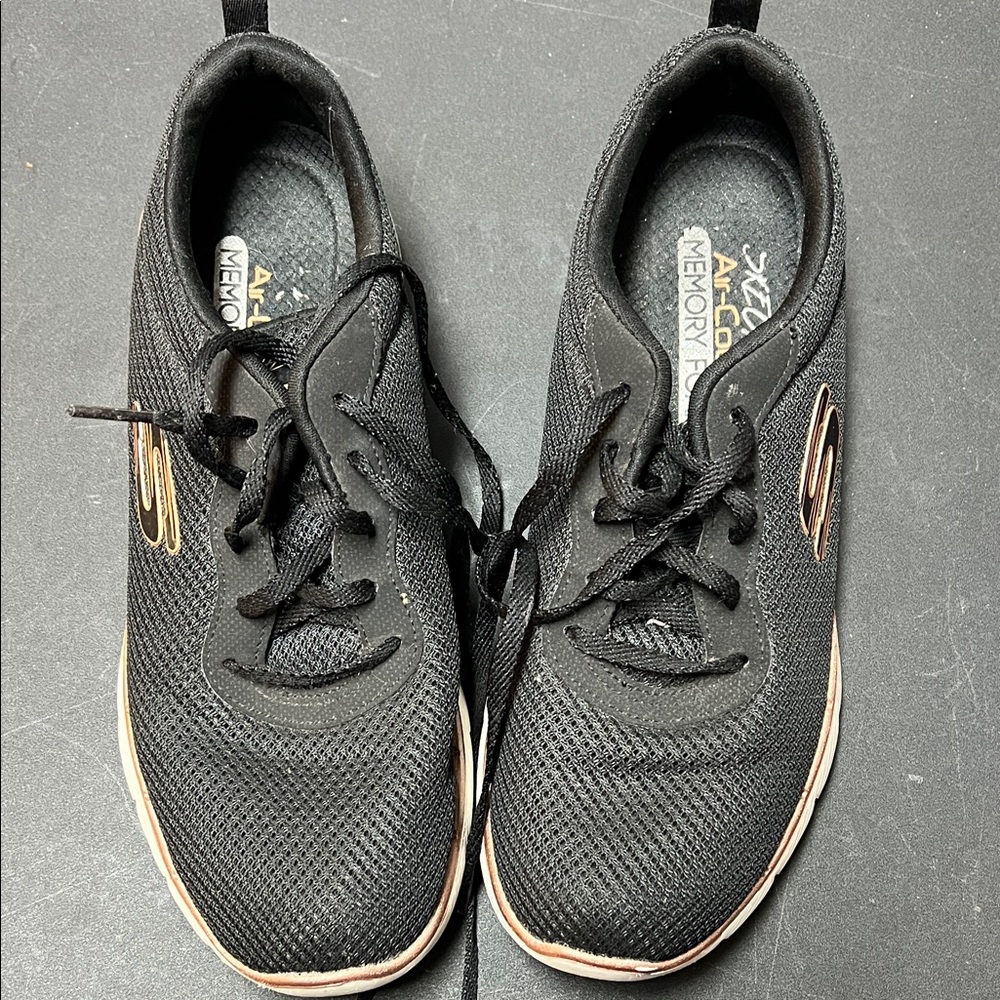 Skechers Black and Gold Sneakers